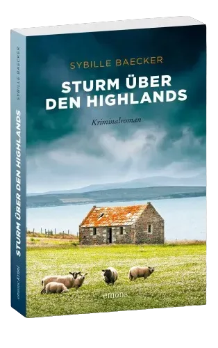 Deckblatt eines Buches- Sturm über den Highlands